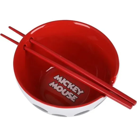 Mickey Mouse Ceramic Ramen Bowl with Chopsticks - Picture 3 of 4